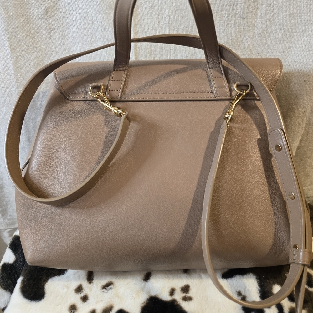 Mansur Gavriel Taupe Leather Backpack View 3